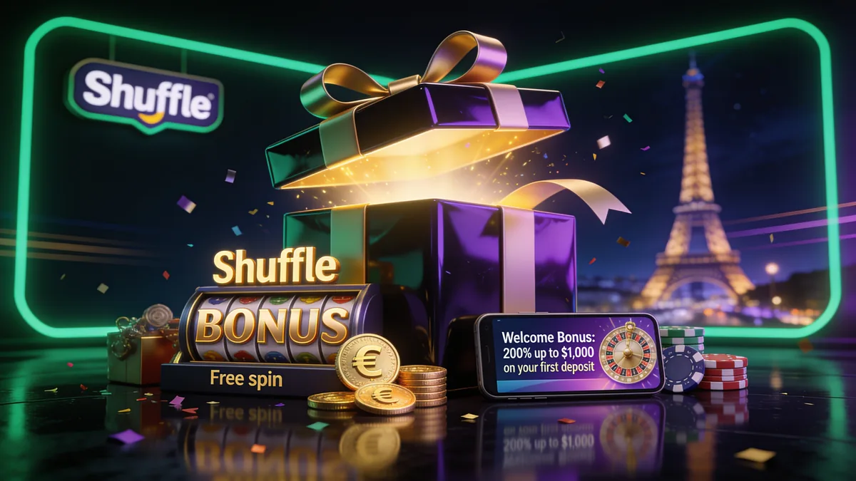 Bonus de bienvenue : 200% jusqu'à 1 000 $ sur votre premier dépôt — shuffle casino en France